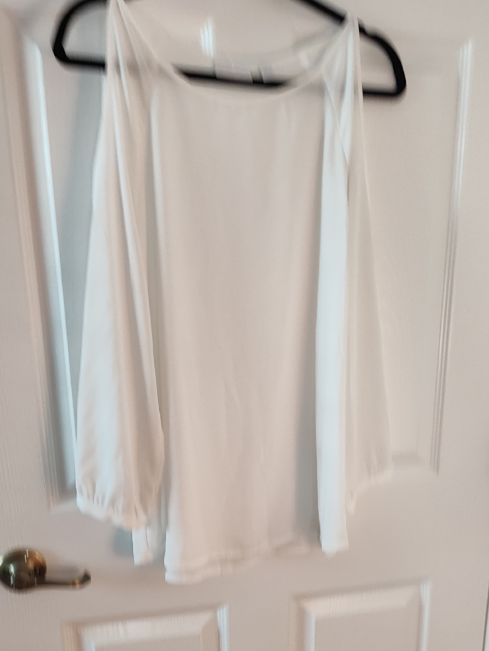 New York & Company Cream Blouse
